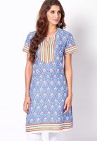 Biba Blue Printed Kurtis