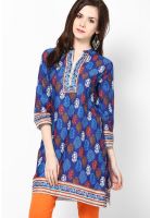 Biba Cotton Blue Kurti