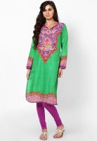 Biba Green Printed Kurtas