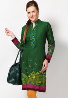 Biba Green Printed Kurtis