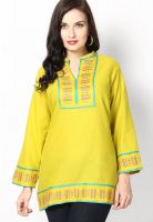 Biba Green Solid Kurtis