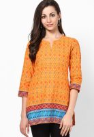 Biba Orange Printed Kurtas