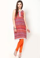 Biba Orange Printed Kurtis