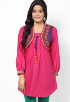 Biba Pink Embroidered Kurtas