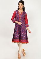 Biba Purple Printed Kurtis