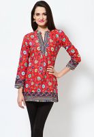 Biba Red Printed Kurtis