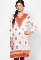 Biba White Printed Kurtis