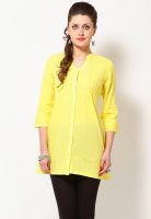 Biba Yellow Printed Kurtis