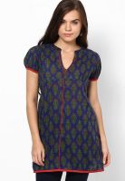 Bohemyan Blue Blue Printed Kurta