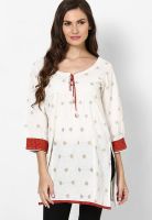 Bohemyan Blue Off White Printed Kurtis