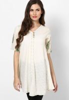 Bohemyan Blue Off White Printed Kurtis