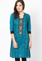 Divina Blue Embroidered Kurtis