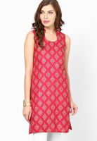 Divina Pink Printed Kurta