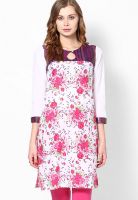 Divina White Printed Kurtis