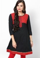 Entropy Black Printed Kurtis