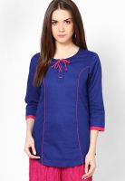 Entropy Blue Solid Kurtis