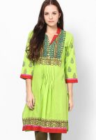 Entropy Green Printed Kurtis