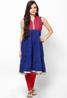 Entropy Red Embroidered Kurtis