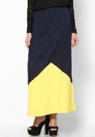 Femella Navy Blue A-Line Skirt