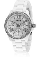 Fossil Am4494 White/Silver Analog Watch