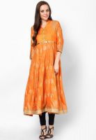 G Orange Printed Kurta