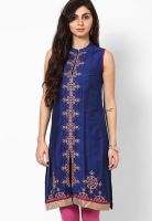 Global Desi Blue Solid Kurta