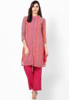 Global Desi Pink Solid Kurta