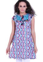 Indidori Blue Printed Kurtis