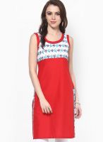 Indidori Red Solid Kurtis