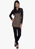 Ira Soleil Black Printed Kurtis