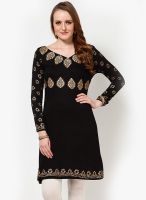 Ira Soleil Black Printed Kurtis