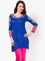 Ira Soleil Blue Printed Kurtis