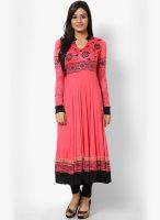 Ira Soleil Pink Printed Kurta