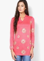 Ira Soleil Pink Printed Kurtis