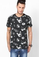 Jack & Jones Black Round Neck T Shirt