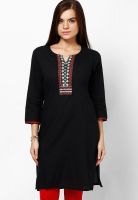 Jaipur Kurti Black Printed Kurtis