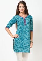 Jaipur Kurti Blue Printed Kurtis