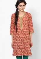 Jaipur Kurti Red Printed Kurtis