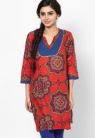 Jaipur Kurti Red Printed Kurtis