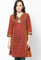 Jaipur Kurti Red Printed Kurtis