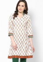 Jaipur Kurti White Embroidered Kurtis