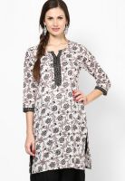 Jaipur Kurti White Printed Kurta