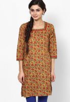 Jaipur Kurti Yellow Printed Kurtis