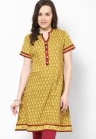 Jaipur Kurti Yellow Printed Kurtis