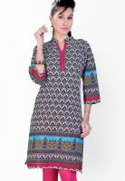 Jazzup Black Printed Kurtis