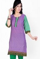 Jazzup Purple Printed Kurtis