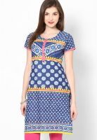 Karigari Blue Printed Kurtis