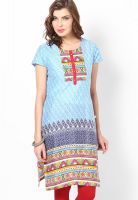 Karigari Blue Printed Kurtis