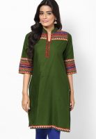 Karigari Green Printed Kurta