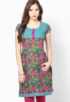 Karigari Green Printed Kurtis